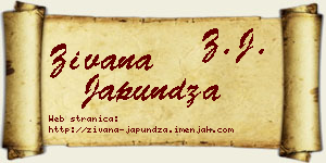 Živana Japundža vizit kartica